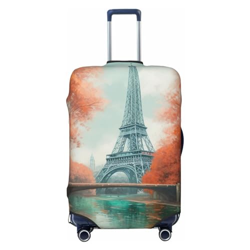 FWJZDSP Gepäckabdeckung mit Eiffelturm-Aufdruck, dehnbarer Kofferschutz, Kratzfest, Reisekoffer-Abdeckung, waschbare Gepäckabdeckungen für 18-32 Zoll Gepäck von FWJZDSP