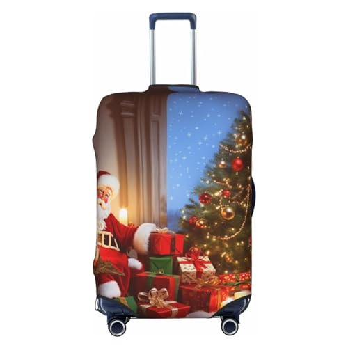 FWJZDSP Gepäckabdeckung mit Weihnachtszauber-Aufdruck, Reisegepäckabdeckungen, elastisch, waschbar, Kofferschutz, Kratzfest, Schmutz, Kofferabdeckungen, staubdicht, für Gepäck von 18 bis 32 Zoll von FWJZDSP
