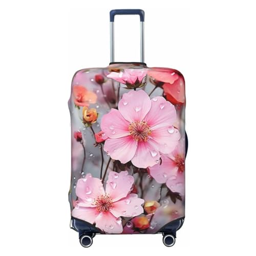 FWJZDSP Gepäckabdeckung mit schönem Blumendruck, dehnbarer Kofferschutz, Kratzfest, waschbar, für 18-32 Zoll großes Gepäck von FWJZDSP
