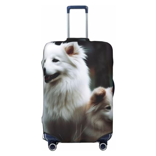 FWJZDSP Gepäckabdeckung mit schönem Hunde-Motiv, Reisegepäckabdeckungen, elastisch, waschbar, Kofferschutz, Kratzfest, schmutzig, Kofferabdeckungen, staubdicht, passend für Gepäck von 18 bis 32 Zoll von FWJZDSP
