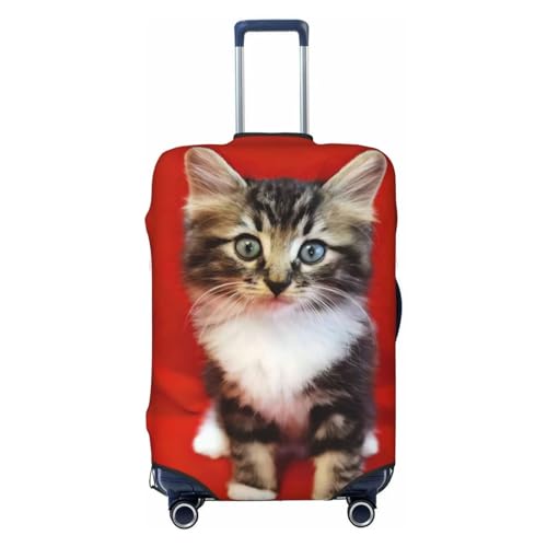 FWJZDSP Gepäckabdeckung mit süßem Katzen-Print, dehnbarer Kofferschutz, Kratzfest, Reisekoffer-Abdeckung, waschbare Gepäckabdeckungen für 18-32 Zoll Gepäck von FWJZDSP