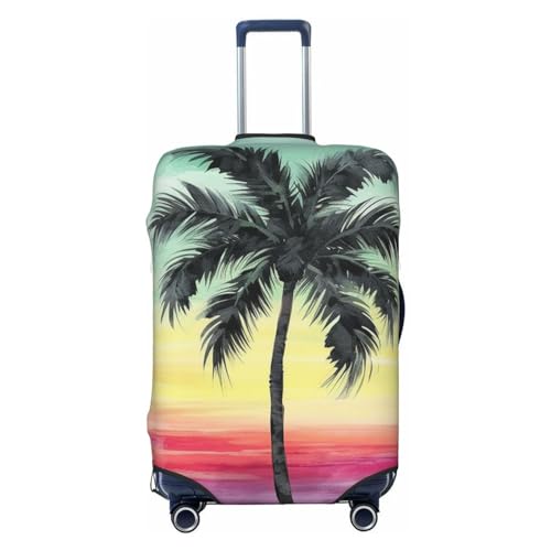 FWJZDSP Gepäckabdeckung mit tropischem Palmen-Motiv, dehnbarer Kofferschutz, Kratzfest, Reisekoffer-Abdeckung, waschbare Gepäckabdeckungen für 18–32 Zoll Gepäck von FWJZDSP