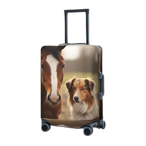 FWJZDSP Reisegepäck-Abdeckung, elastischer Kofferbezug, Hunde- und Hunde-Gepäckabdeckungen, Gepäckschutzhüllen für Reisen, kratzfestes Gepäck, dekorative Abdeckung für Erwachsene (45,7–81,3 cm) von FWJZDSP