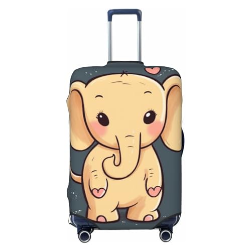 Gepäckabdeckung mit niedlichem Elefanten-Cartoon-Aufdruck, Reisegepäckabdeckungen, elastisch, waschbar, Kofferschutz, kratzfest, Schmutz, Kofferabdeckungen, staubdicht, passend für Gepäck von 18 bis von FWJZDSP