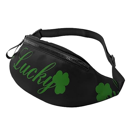 St. Patrick's Day Lucky Clover Gürteltasche, verstellbare Hüfttasche, Umhängetasche, Reise-Gürteltasche für Damen und Herren von FWJZDSP