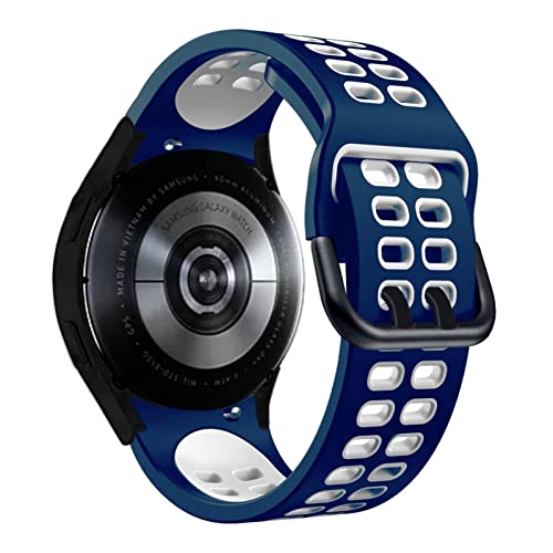 FXJHZH 20 mm, Keine Lücken, offizielles Smart-Watch-Armband für Samsung Galaxy Watch 4 Classic 46 42 mm/Watch4 44 40 mm, Silikon-Armbandbänder von FXJHZH