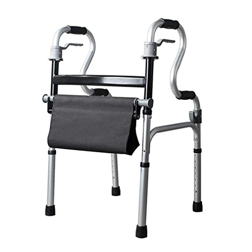 FXJHZH Gehhilfe für ältere Menschen, zusammenklappbar, leichte Armlehne aus Aluminiumlegierung, höhenverstellbar, verbreiterter Sitz, Transportstuhl, Tragkraft: 180 kg. Hoher Ehrgeiz von FXJHZH