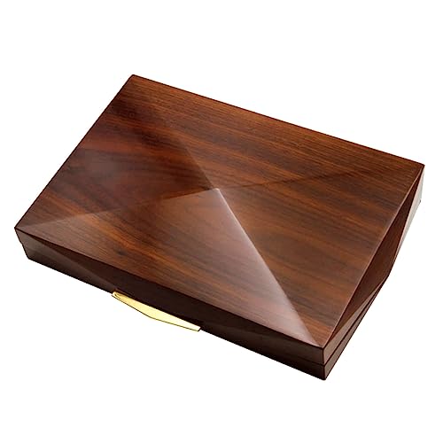 FXJHZH Humidore Zigarrenkiste aus Holz, einfaches dreidimensionales Design, Zigarrenetui bietet Platz für 10 Zigarren, Humidore, handgefertigte Zigarren-Desktop-Box von FXJHZH