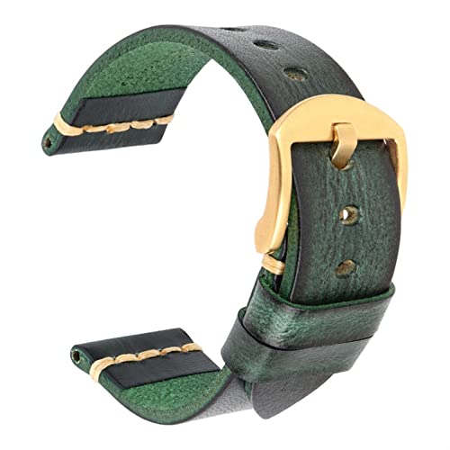 FXJHZH Maikes Echtes Leder Armband Für Galaxy Uhr Band 20mm 22mm 24mm Uhr Band Tissote Timex Omega Handgelenk armbänder von FXJHZH