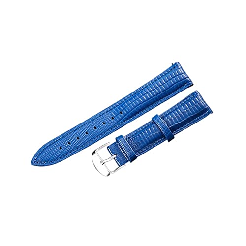 Modisches Uhrenarmband, Lederarmband, Uhrenzubehör, Dornschließe, Gürtel, Marke, Damenuhr, Uhrenarmband (Farbe: Blau, Größe: 22 mm) von FXJHZH