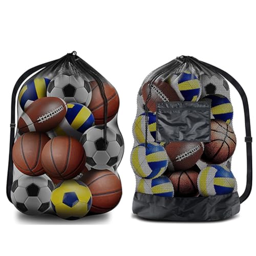 FYOBOT Extra Große Netztasche für Basketball und Volleyball. Wird Zur Aufbewahrung Von Basketball-, Volleyball-, Baseball- und Schwimmausrüstung Verwendet. von FYOBOT