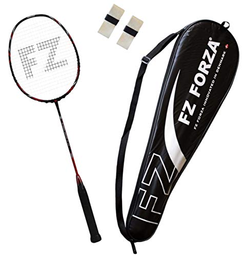 FZ Forza - Badmintonschläger Airflow 74 Lite für Fortgeschrittene - Schlägertasche & 2 Badminton Racket Grip gratis,rot von FZ Forza