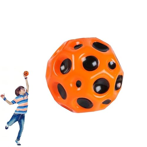 16 Pack Astro Jump Ball, Moon Ball 7cm Super High Bouncing Galaxy Ball Easy to Grip and Catcher Space Balls, Lightweight Foam Ball Für Kinder Im Freien (Orange) von FaCoLL