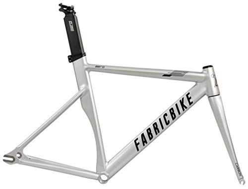 FabricBike AERO - Fixed Gear Fahrrad Rahmen, Single Speed Fixie Fahrrad Rahmen, Aluminium Rahmen und Carbon-Gabel, 5 Farben, 3 Größen, 2,145 kg (Größe M) (Space Grey & Black, M-54cm) von FabricBike