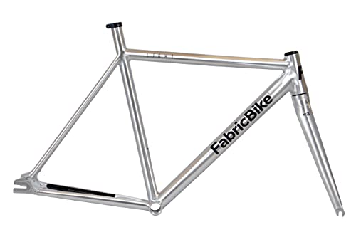 FabricBike Light - Fixed Gear Fahrrad Rahmen, Single Speed Fixie Fahrrad Rahmen, Aluminium Rahmen und Gabel, 4 Farben, 3 Größen, 2.45 kg (Größe M) (Light Polished, M-54cm) von FabricBike