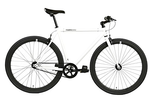 FabricBike - Original Collection, Hi-Ten Stahl, Fahrrad Fixed Gear, Single Speed, Urban Commuter, 8 Farben und 3 Größen, 10,45 kg (Talla M). (Space White & Black, S-49cm) von FabricBike