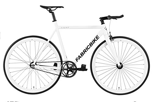 FabricBike Unisex, Jugend Light Fixie Fahrrad, Weiß, L-58cm von FabricBike