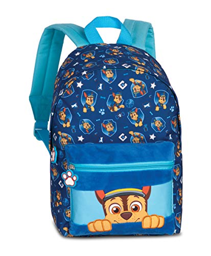 Paw Patrol Rucksack – Kinderrucksack für Jungen von 3-6 Jahren mit Chase von Paw Patrol für den Kindergarten – 36cm x 24cm x 12cm 6L blau von Fabrizio