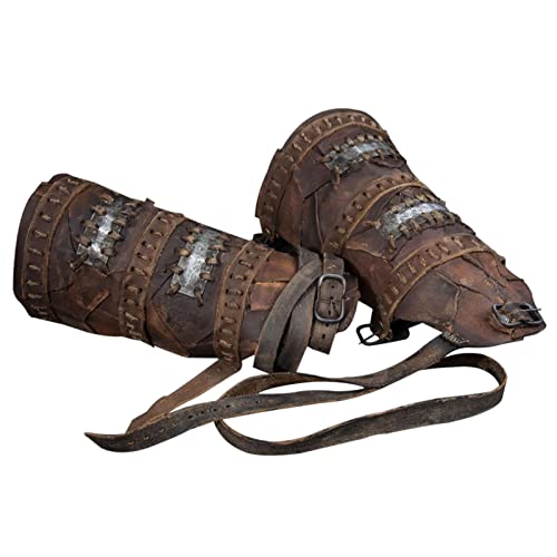 Facynde Mittelalterliche Geprägte Armschienen, Retro Armschützer Aus Kunstleder Leder Armschienen Wikinger Rüstung Armstulpe Bogenschießen Armschutz von Facynde
