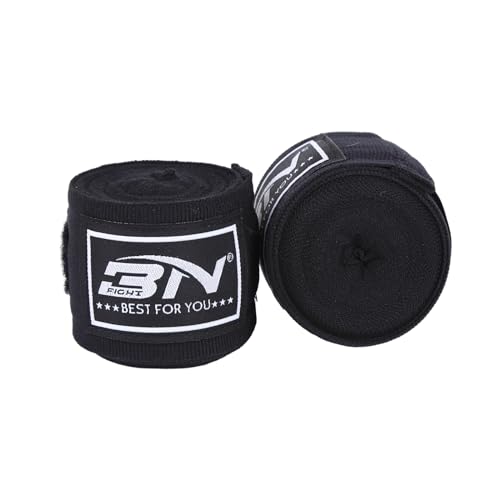 5M Boxbandagen mit Daumenschlaufe,Elastisch Handbandagen mit Daumenschlaufe Boxbandagen Hand Herren Damebandagen Boxen Boxing Gloves mit Klettverschluss für Boxen Mma Kickboxen Sport (Schwarz) von Fadcaer