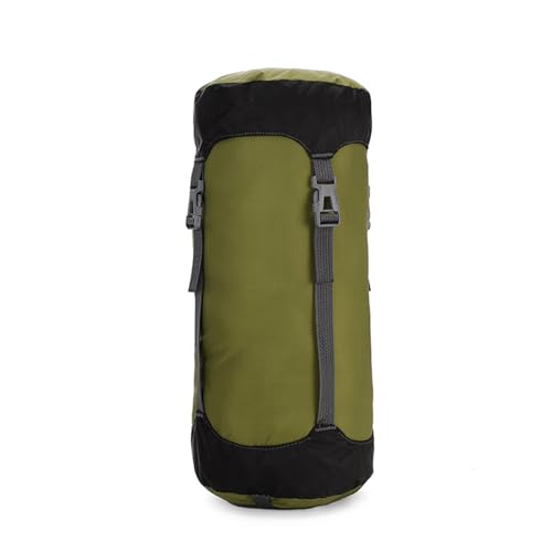 Fadcaer Kompressionssack für Schlafsack, Aufbewahrungstasche aus Nylon, kompakt für Camping, Aufbewahrungstasche für Schlafsack, wasserdicht und ultraleicht, für Reisen, Wandern (Grün, M) von Fadcaer