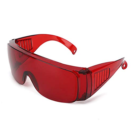 Laserschutzbrille, Schützt vor 650 Nm Rotem und 445 Nm Blauem Licht für die Lasergravur (Rot) von Fafeicy
