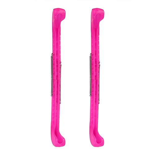 1 Paar Schlittschuh-Schutzhüllen aus Kunststoff mit Einstellbarer Feder für Schlittschuhe Eiskunstlauf-Schlittschuhe(Pflaumenrot) von Fafeims