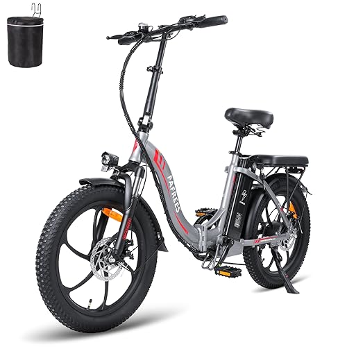 Fafrees F20 E-Bike Klapprad Elektrofahrrad 250W 36V 16AH Akku mit Superkapazität 20 Zoll Faltbares City Bike E-Mountainbike 20"*3.0 Fat Tire Tragfähigkeit 130kg von Fafrees