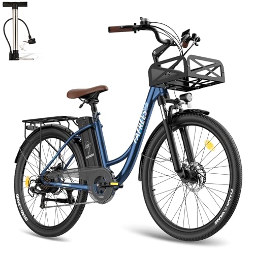 Fafrees F26 Lasting [ Offiziell ] E-Bike Herren 26 Zoll, E Mountainbike Damen 250W, Ebike Akku 36V 20,3AH, Elektrofahrrad 120kg, 25 km/h, Erwachsene, E Bike 2,3" LCD Display (Blau) von Fafrees