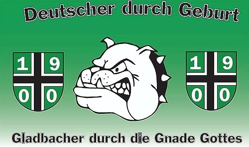 Mönchengladbach - Bulldogge Fahne (F52) von Fahnen-Flaggen