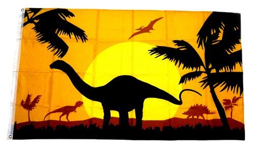 Fahne/Flagge Dinosaurier Silhouette 90 x 150 cm von FahnenMax