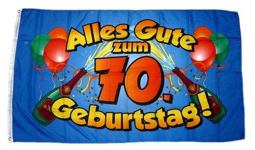 Fahne/Flagge Alles Gute zum 70. Geburtstag 90 x 150 cm von FahnenMax