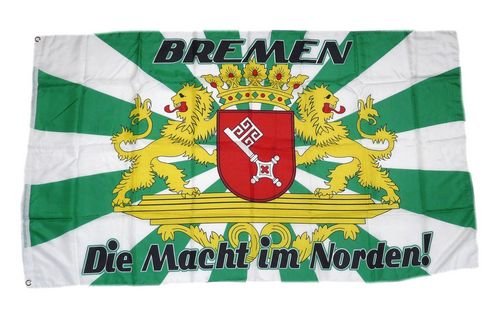 Fahne/Flagge Bremen Die Macht im Norden 90 x 150 cm von FahnenMax