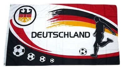 Fahne / Flagge Deutschland Fußball 12 Fan NEU 90 x 150 cm von FahnenMax