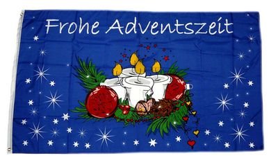 Fahne/Flagge Frohe Adventszeit Advent Weihnachten 90 x 150 cm von FahnenMax