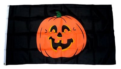 Fahne/Flagge Happy Halloween Kürbis Black 90 x 150 cm Fahnen Flaggen von FahnenMax