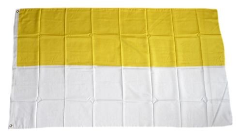 Fahne / Flagge gelb / weiß Kirchenflagge 90 x 150 cm von FahnenMax