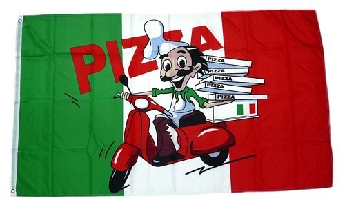 Flagge/Fahne Italien Pizza Roller 90 x 150 cm von FahnenMax