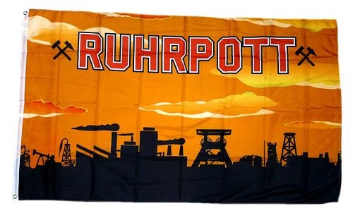 Flagge/Fahne Ruhrpott orange 90 x 150 cm von FahnenMax