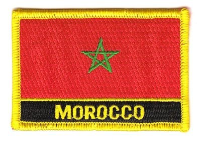 Flaggen Aufnäher Patch Marokko Schrift Fahne NEU von FahnenMax