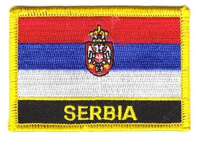 Flaggen Aufnäher Patch Serbien Wappen Schrift Fahne NEU von FahnenMax