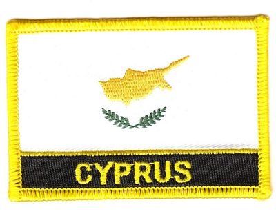Flaggen Aufnäher Patch Zypern Schrift Fahne von FahnenMax