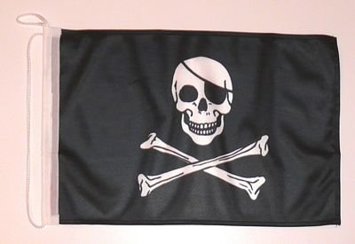 Bootsflagge Pirat Freibeuter 25 x 40 cm von FahnenMax