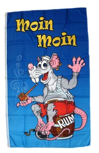 Fahne/Flagge Moin Moin Ratte 90 x 150 cm von FahnenMax