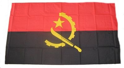 Fahne/Stockflagge Angola 30 x 45 cm Flagge von FahnenMax