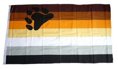 Fahne/Flagge Gay Pride Bear NEU 90 x 150 cm von FahnenMax