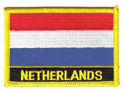 FahnenMax® Flaggen Aufnäher Patch Niederlande/Holland Schrift von FahnenMax