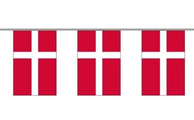 Fahnenkette Dänemark 6 m Fahne Flagge Flaggenkette von FahnenMax