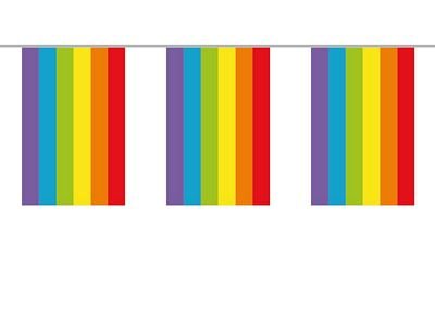 Fahnenkette Regenbogen 6 m Fahne Flagge Flaggenkette von FahnenMax