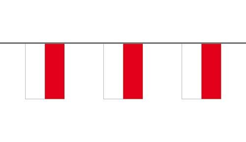Fahnenkette Schützenfest rot/weiß 6 m Fahne Flagge Flaggenkette von FahnenMax
